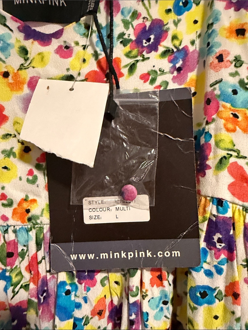 MINKPINK White Floral Spaghetti-Strap Sundress - Picture 6 of 6